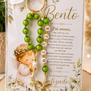 Lembrancinha Terço Dezena Chaveiro Personalizado com nome